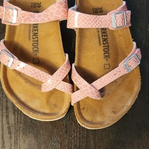 Birkenstock Pink Sandals with Comfort Footbed and Adjustable Straps